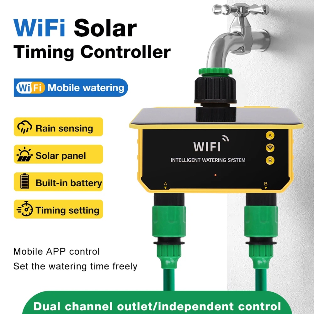 Smart Garden Design - Automatische irrigatie-timer met wifi, 2 aansluitingen