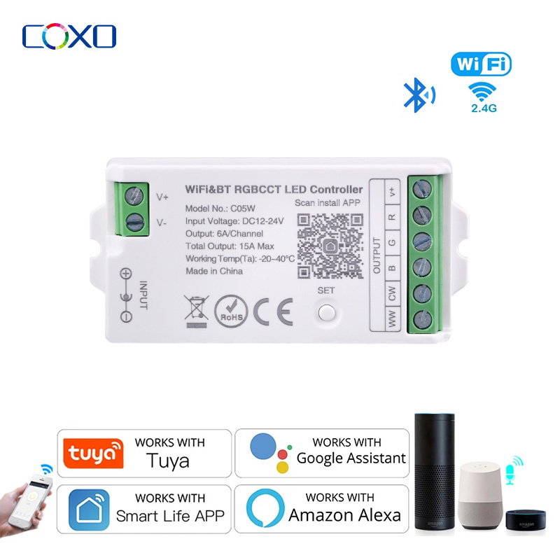 Smart Garden Light Controller - DC12V-24V WiFi LED Controller Tuya Alexa