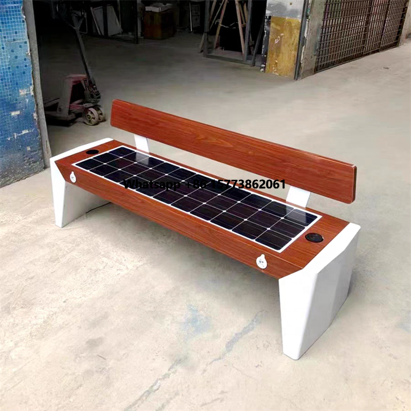 Smart Garden Design - Eenvoudig ontwerp slimme zonne-tuinbank draadloze telefoonoplader