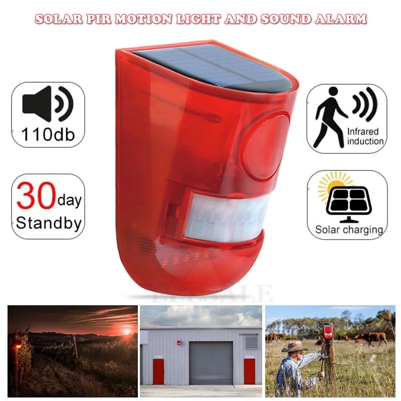 Smart Garden Solar Lights - Waterdicht alarmlicht op zonne-energie Infrarood bewegingsdetectie