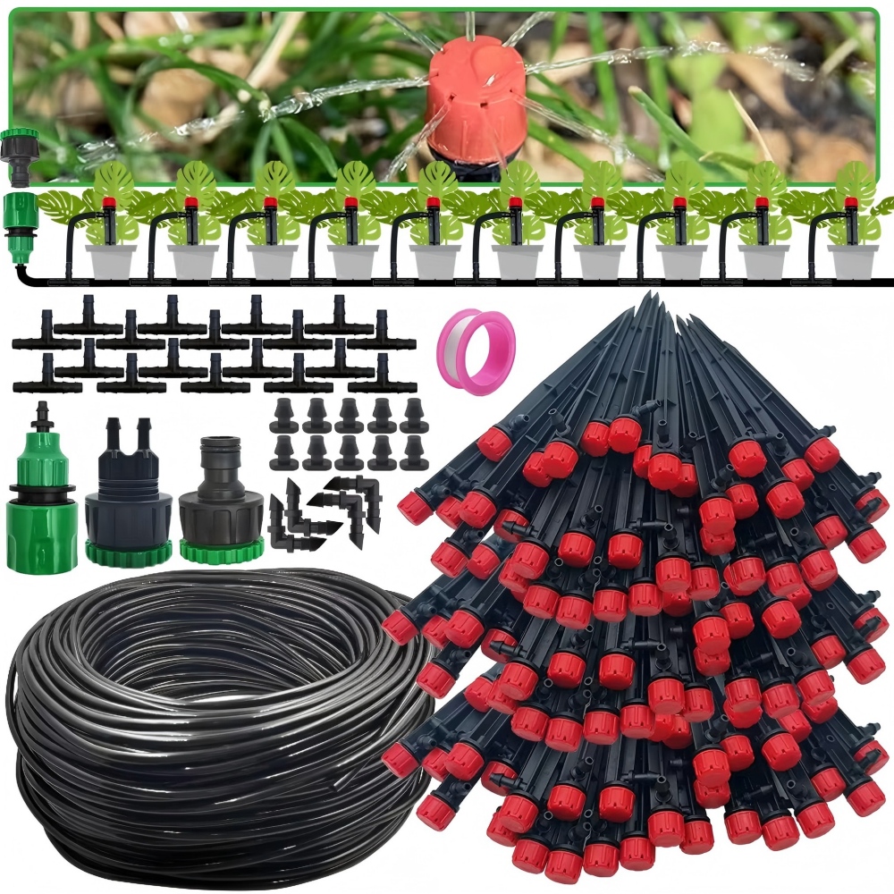 Smart Urban Garden - Tuindruppelirrigatie Automatisch bewateringssysteem Kit Verstelbare mondstuksproeier