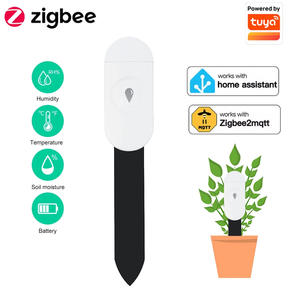Smart Garden Zigbee - Tuya Zigbee Temperatuur Vochtigheid Vocht Detector