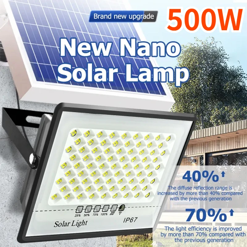 Smart Garden Solar Lights - 500W Zonne-verlichting Outdoor Tuin LED Refletor