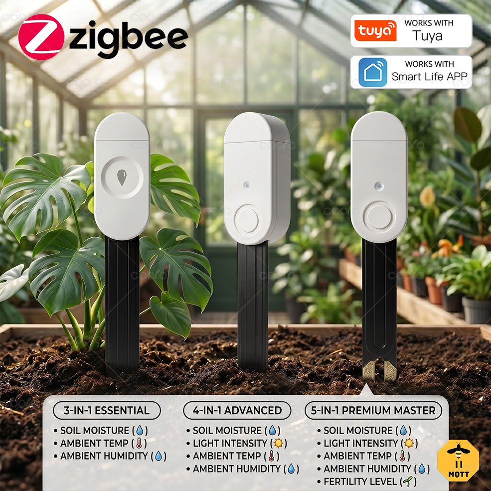 Smart Garden Zigbee - Tuya Zigbee Temperatuur- en vochtigheidsdetector 3/4/5
