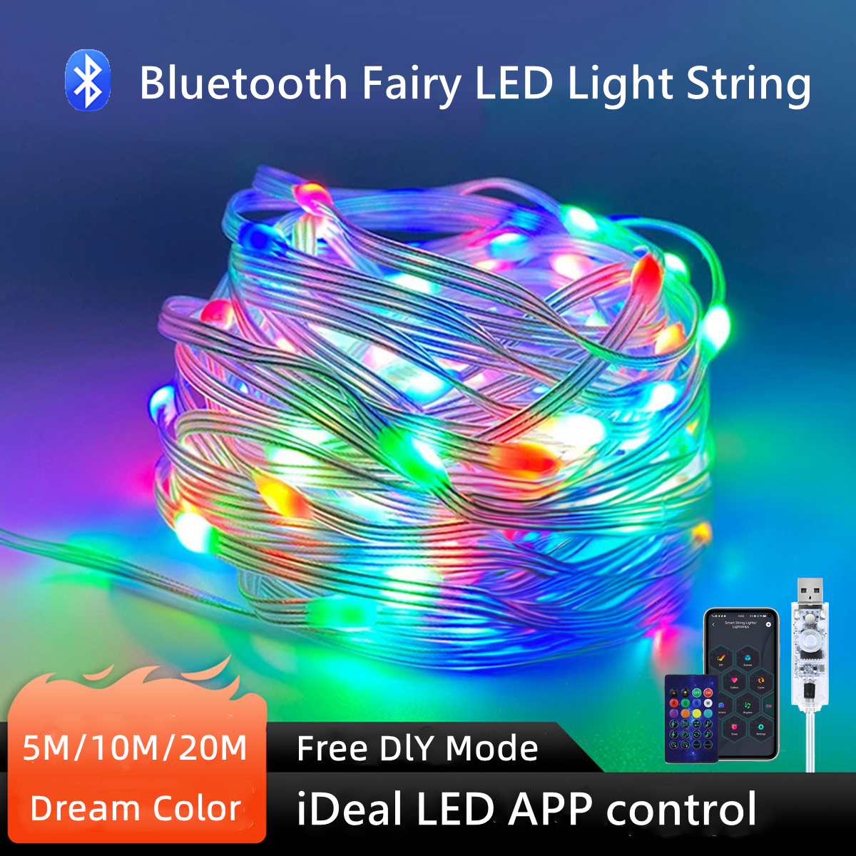 Smart Garden Festoon Lights - 20M 10M 5M Smart Bluetooth APP