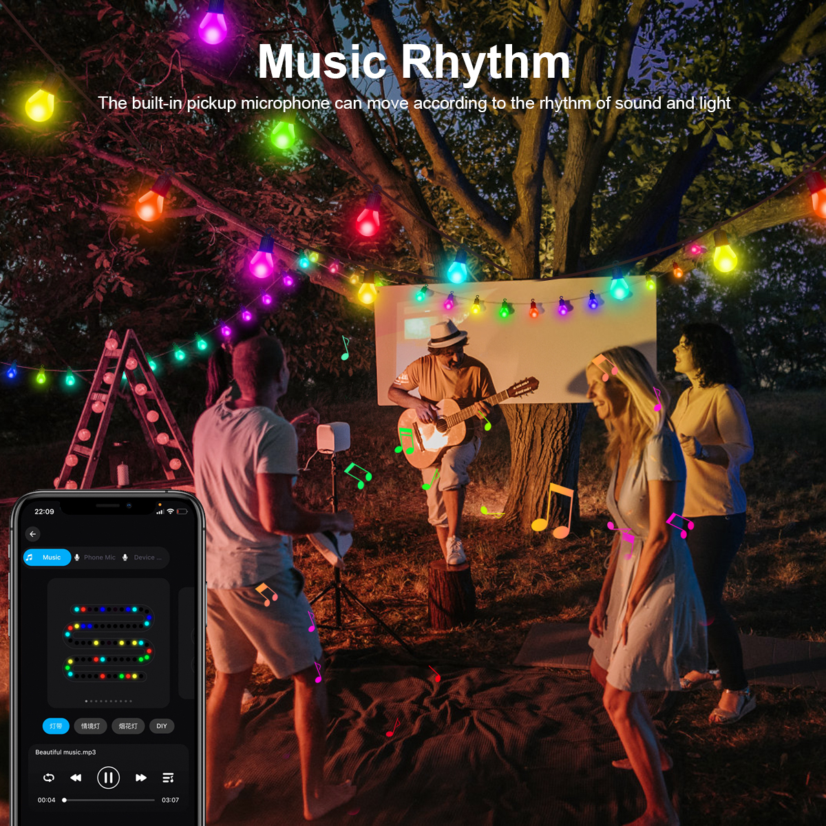Slimme WIFI en Bluetooth G40 L - Smart Garden Festoon Lights recensie en prijs