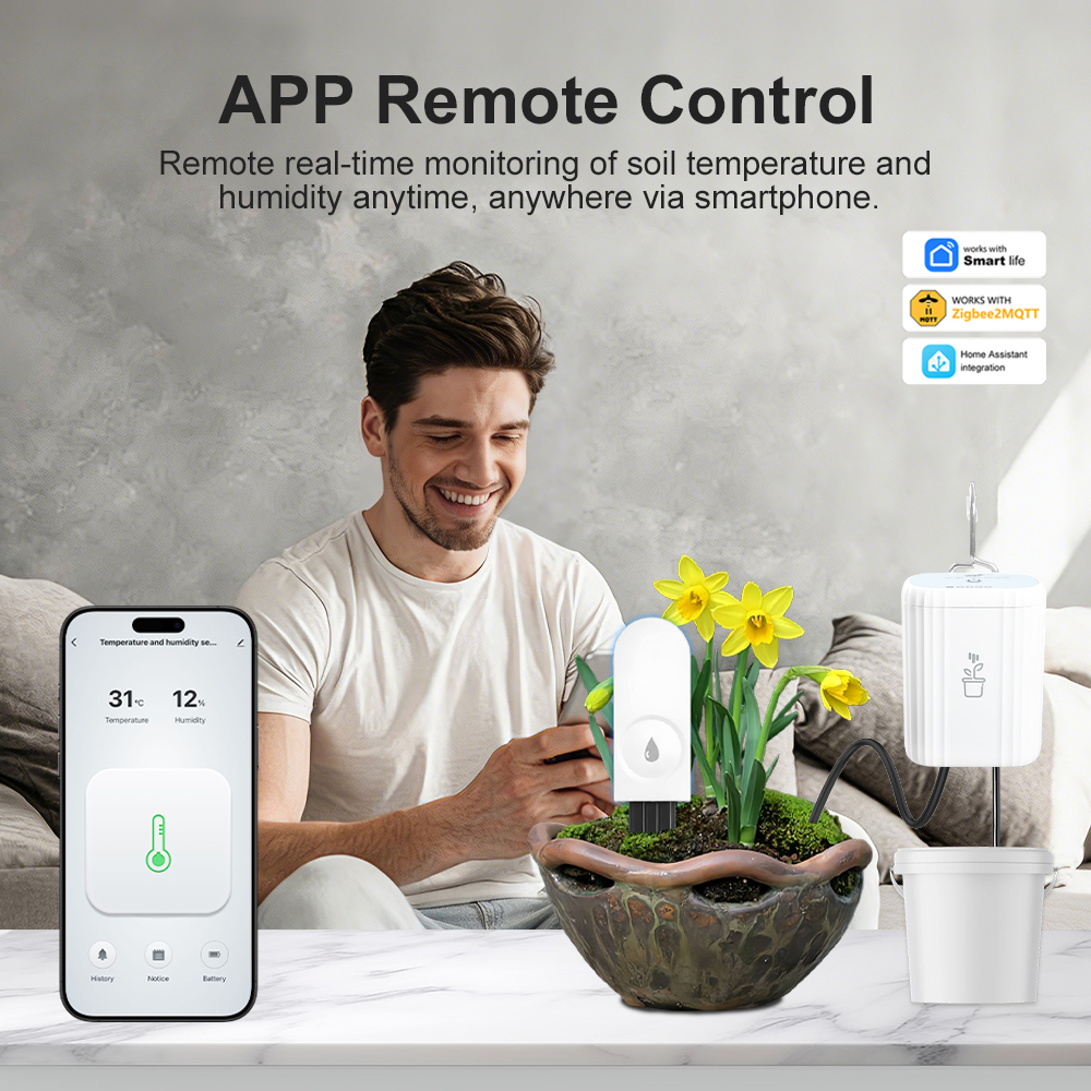 Zigbee 3.0 Bodemvochtsensor Te - Smart Garden Zigbee recensie en prijs