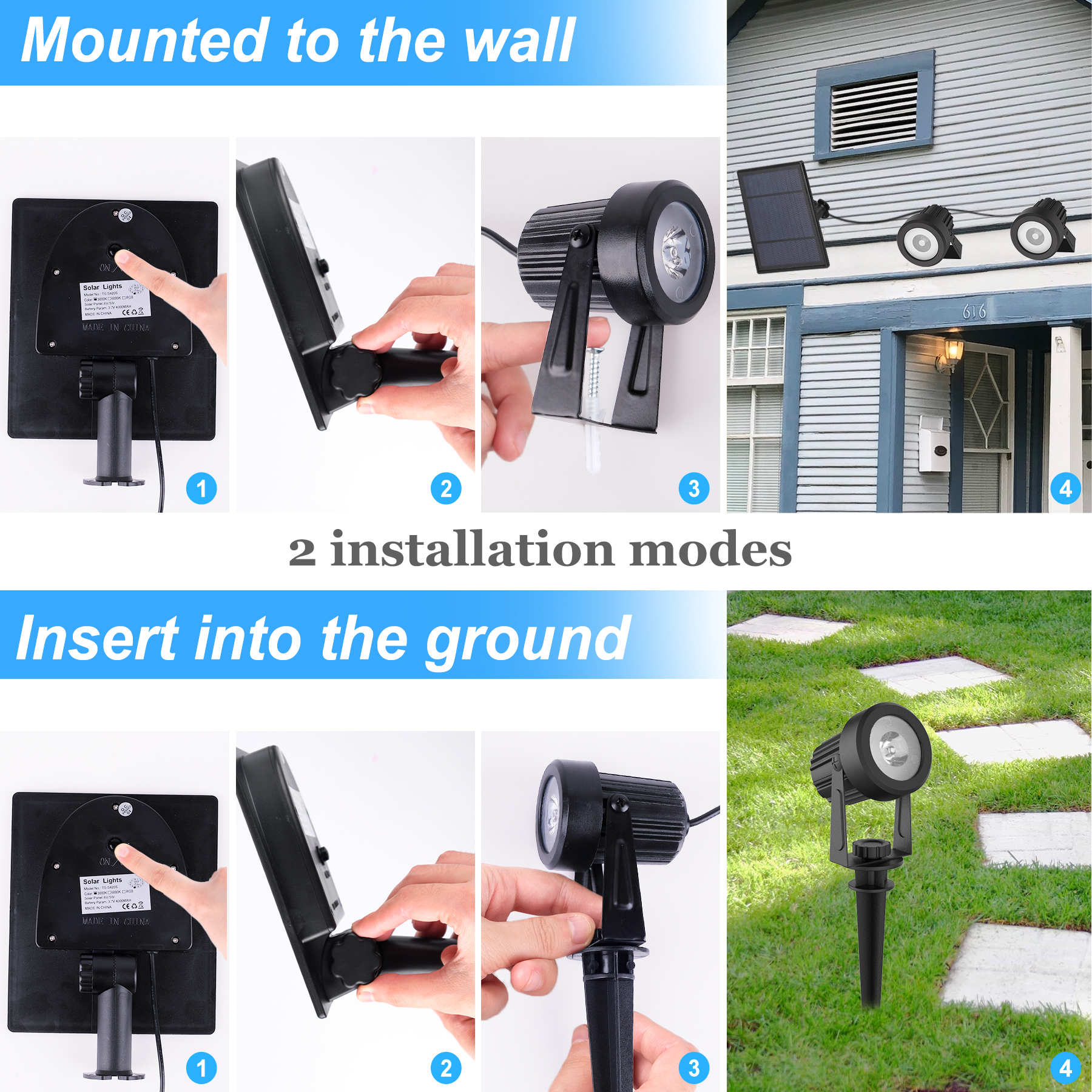 1/2/4/6 Lichten RGB Solar Spot - Smart Garden Solar Lights recensie en prijs