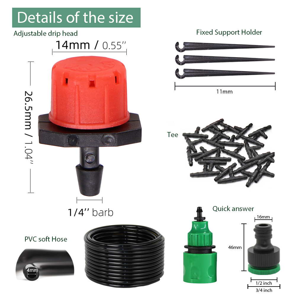 50-5M 1/4 ''Verstelbare Druppe - Smart Urban Garden recensie en prijs