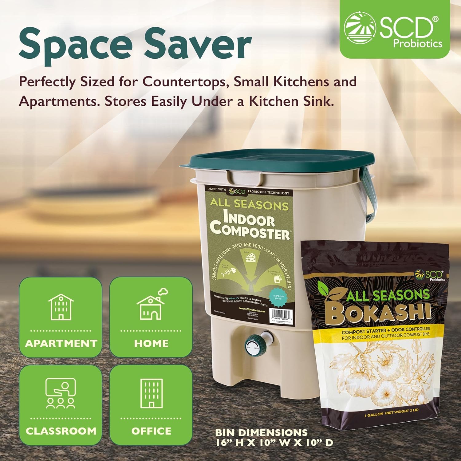 Indoorcomposter voor aanrechtb - Composting Kit Indoor recensie en prijs