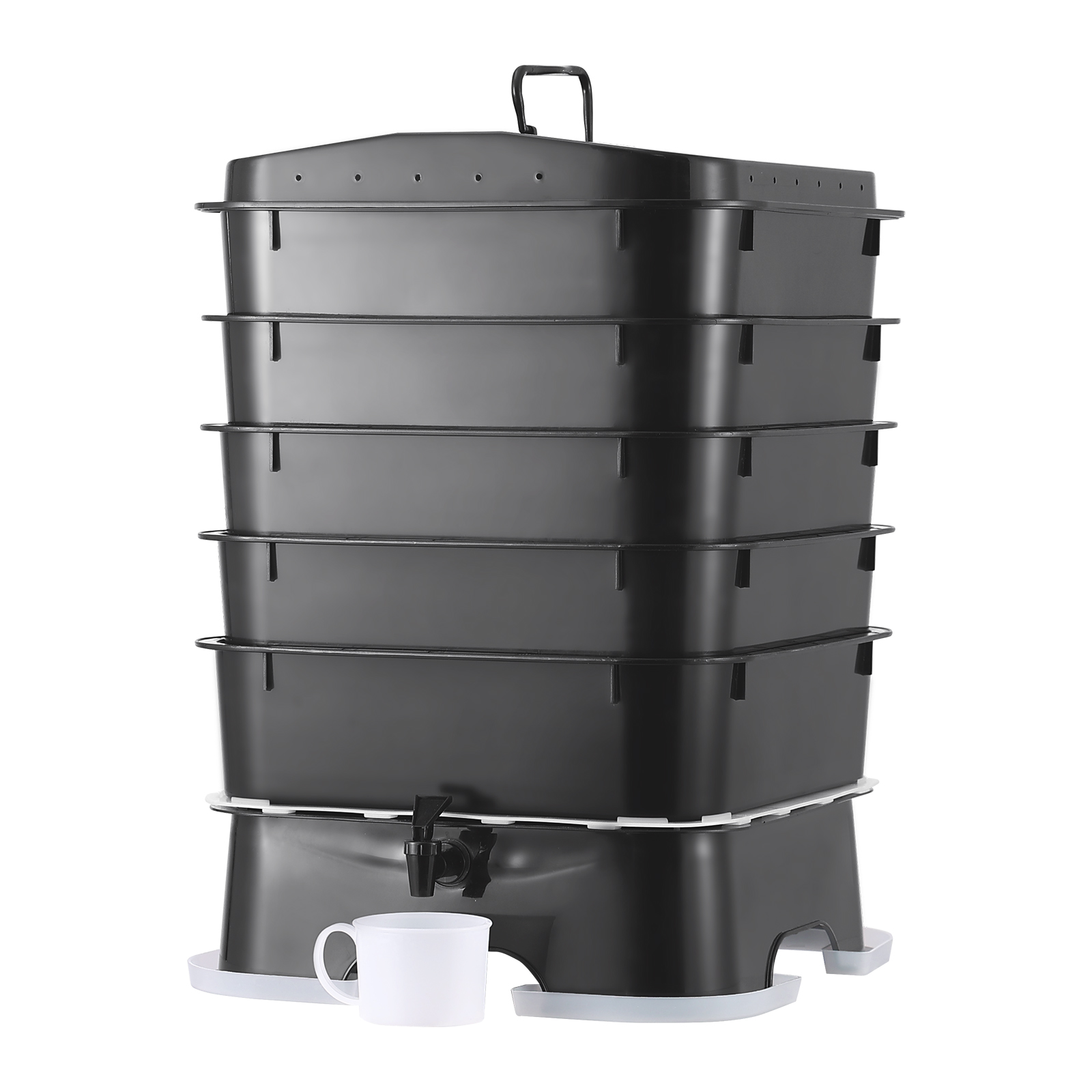 5-laads wormcomposter compostb - Composting Kit Indoor recensie en prijs
