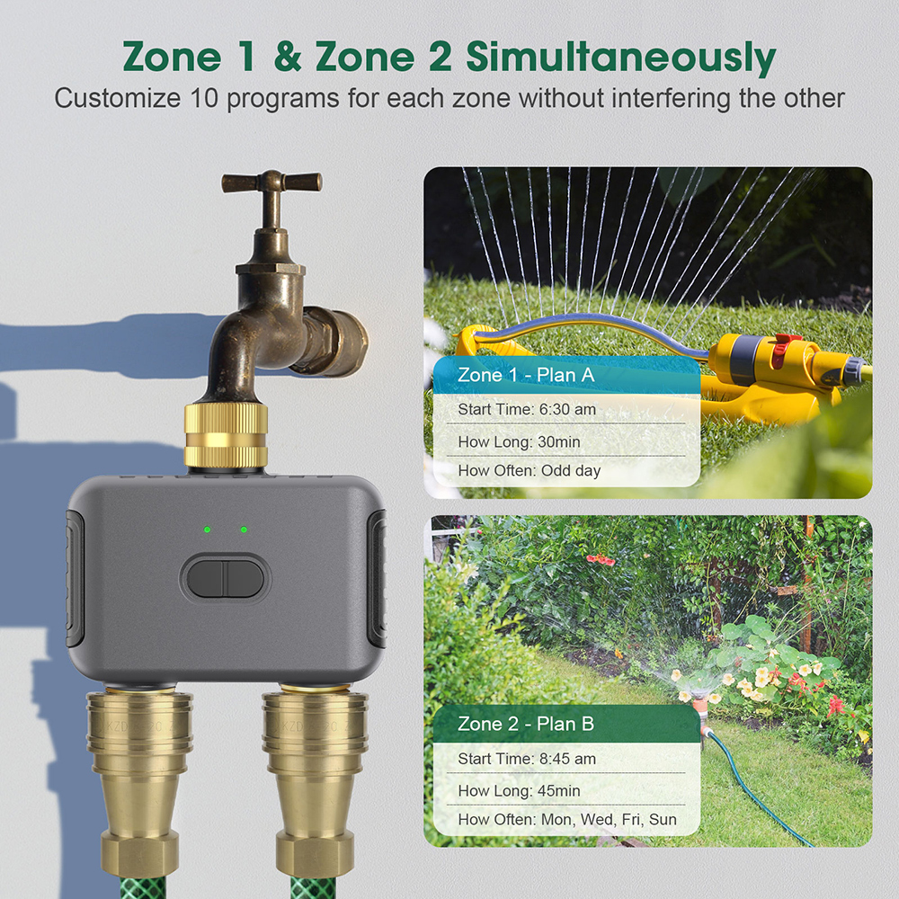 Tuya 2-zone besproeiingstimer  - Smart Garden Timer recensie en prijs