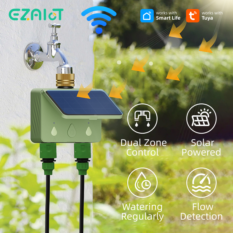 WiFi Watertimer 2 Zone Zonne-e - Smart Garden Timer recensie en prijs